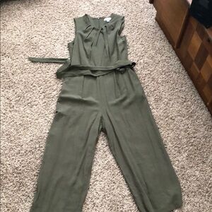 Olive Green Sleeveless Jumpsuit